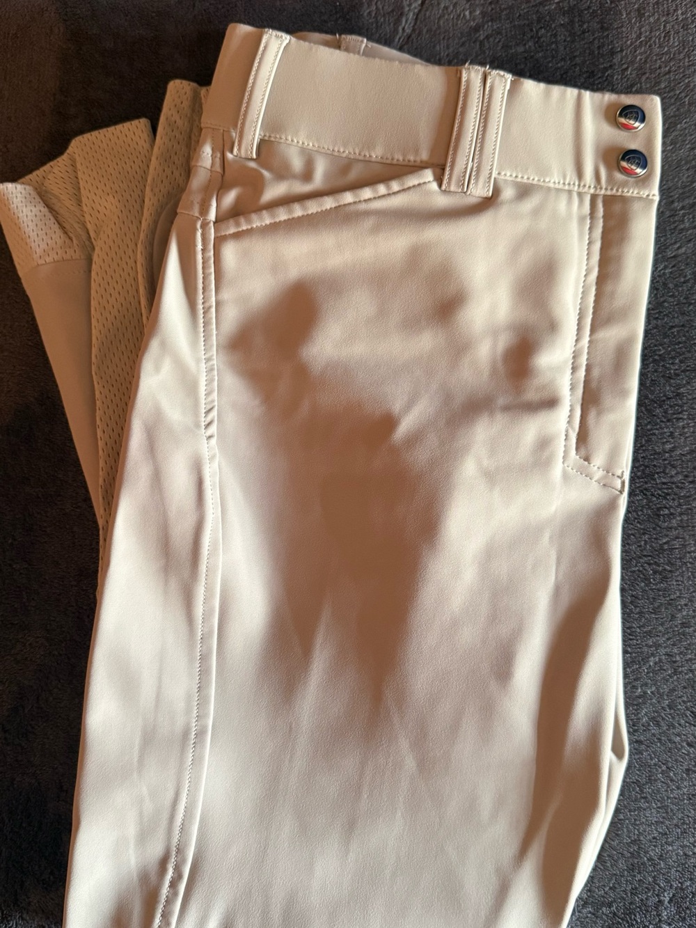 ✨NWOT ✨ Ariat Tri Factor KNEE PATCH Breeches | 32R | TAN - Picture 3 of 4
